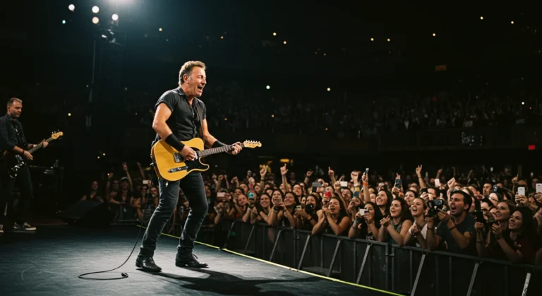 Bruce Springsteen Net Worth - Springsteen performing live with the E Street Band.