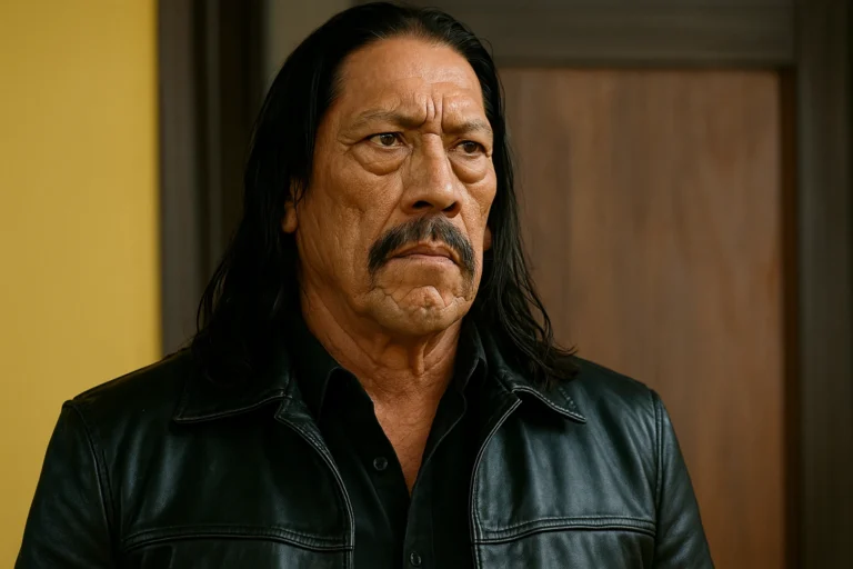 Actor Danny Trejo looking off-camera.